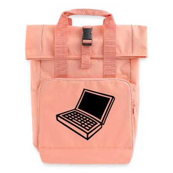 laptop_1c - Rolltop Rucksack mit zwei Griffen - Chintzrosa - Vorne
