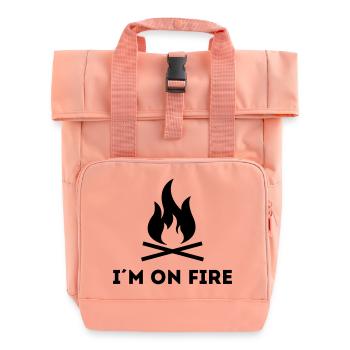Je suis sur le feu - Incendie ou maître de gril - Sac à dos Roll Top à deux anses - rose liberty - Devant