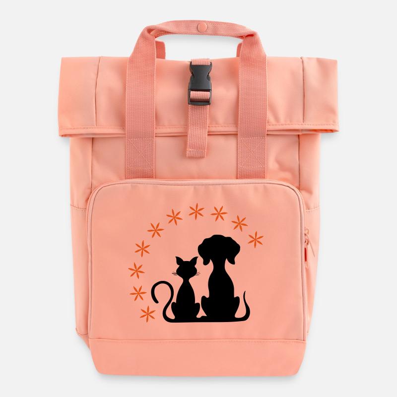 Les animaux - Sac à dos Roll Top à deux anses - rose liberty