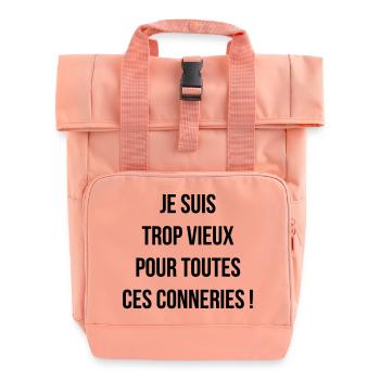 Cinema Humour Film Vieux Drôle Fun ssssssssss - Roll Top Backpack with Two Handles - chintz rose - Front