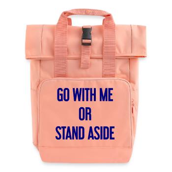 Walk with or aside - Roll Top Backpack with Two Handles - chintz rose - Front