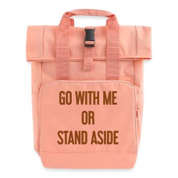 Walk with or aside - Roll Top Backpack with Two Handles - chintz rose - Front