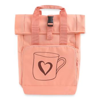 Mug avec coeur - Sac à dos Roll Top à deux anses - rose liberty - Devant