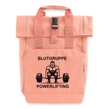 Powerlifting Motivation - Roll Top Backpack with Two Handles - chintz rose - Front