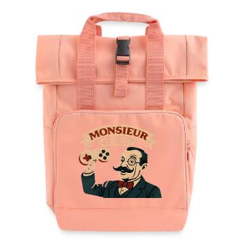 Mr. Geek Retro Spiel - Rolltop Rucksack mit zwei Griffen - Chintzrosa - Vorne