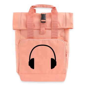 kopfhoerer - Rolltop Rucksack mit zwei Griffen - Chintzrosa - Vorne