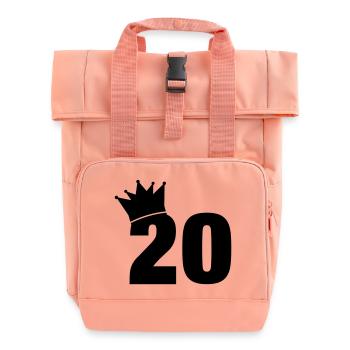 20_krone_f1 - Roll Top Backpack with Two Handles - chintz rose - Front