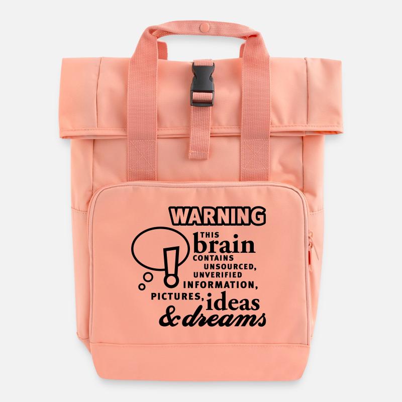 Brain - content - Brain - Content - 1C - Roll Top Backpack with Two Handles - chintz rose