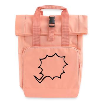 speech bubble - Roll Top Backpack with Two Handles - chintz rose - Front