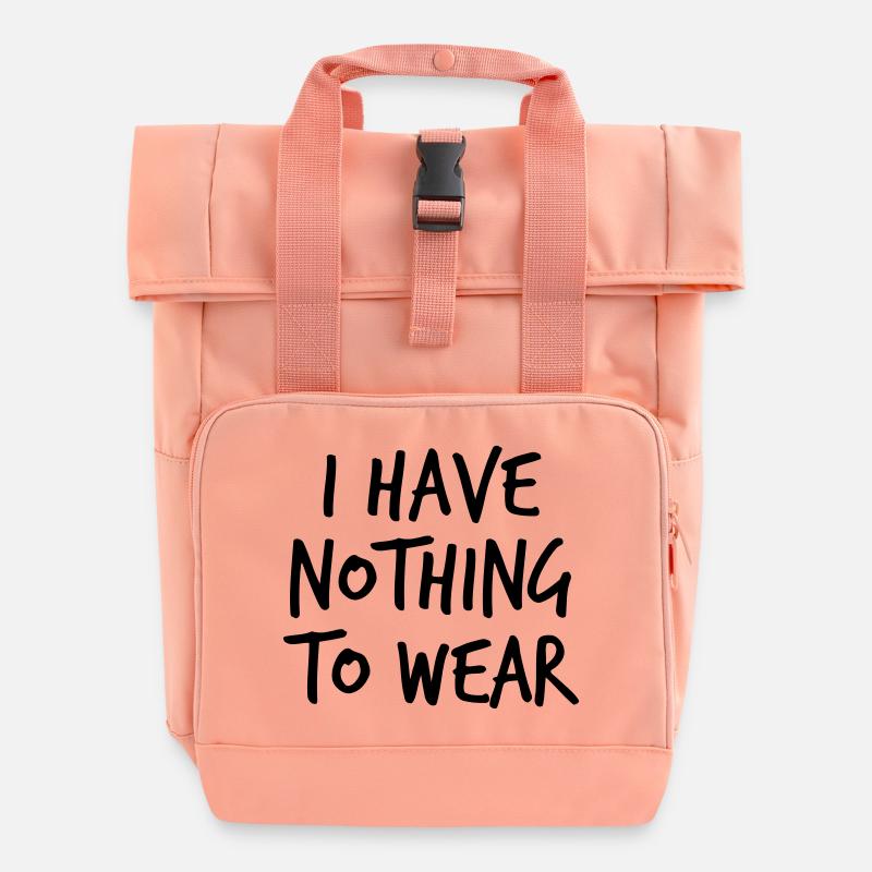 I have nothing to wear - Roll Top Backpack with Two Handles - chintz rose