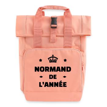 Normandie / Normand / Normande / France/ Normandy - Roll Top Backpack with Two Handles - chintz rose - Front