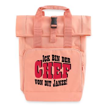 Chef von dit janze - Rolltop Rucksack mit zwei Griffen - Chintzrosa - Vorne