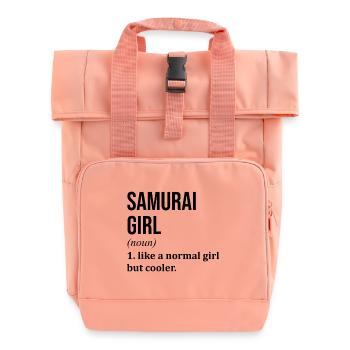 Samurai - Roll Top Backpack with Two Handles - chintz rose - Front