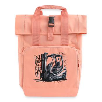 Je suis payé pour le forking ! - Sac à dos Roll Top à deux anses - rose liberty - Devant