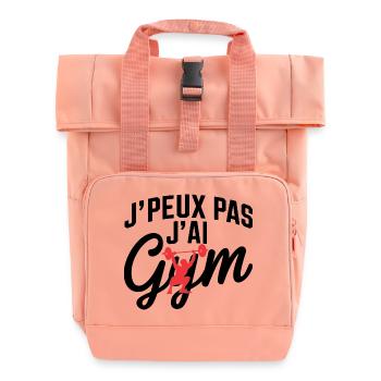 Ich kann nicht, ich habe ein Fitnessstudio - Rolltop Rucksack mit zwei Griffen - Chintzrosa - Vorne