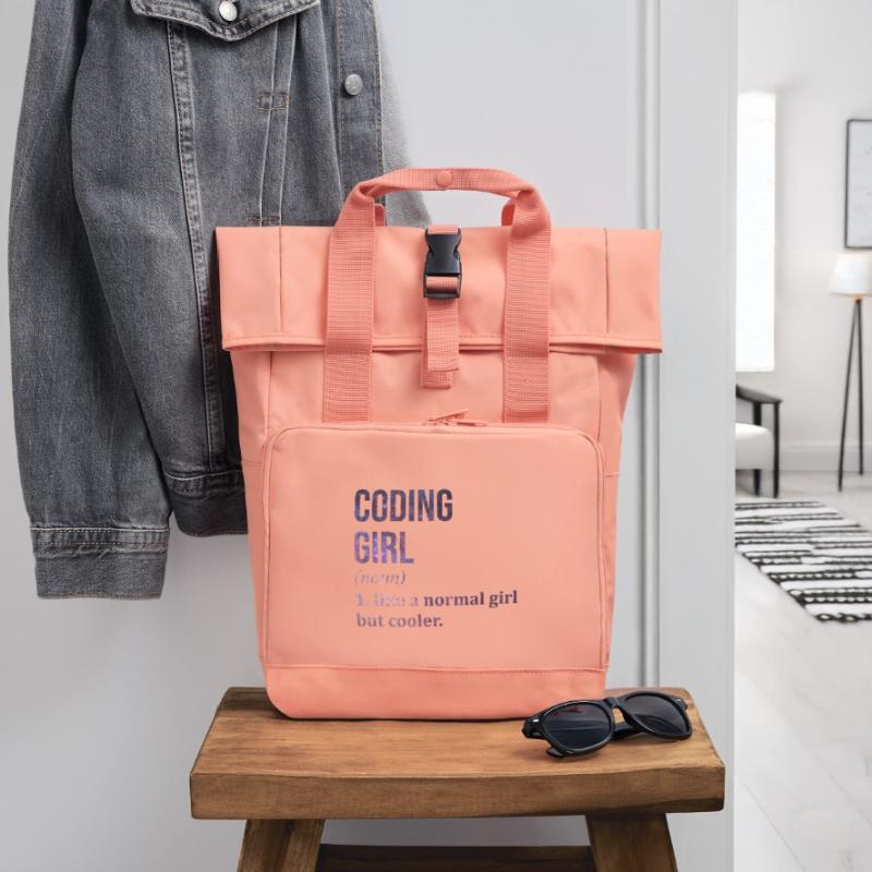 Codierung Codierung Codierung Rolltop Rucksack mit zwei Griffen