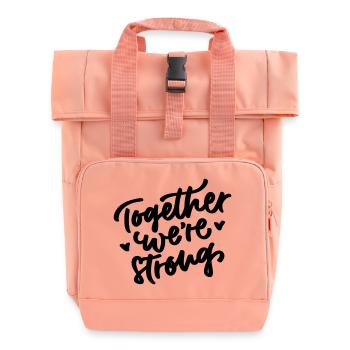 Together were strong - Rolltop Rucksack mit zwei Griffen - Chintzrosa - Vorne