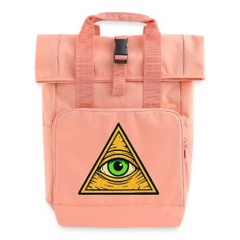 Triangle de l’œil qui voit tout - Sac à dos Roll Top à deux anses - rose liberty - Devant