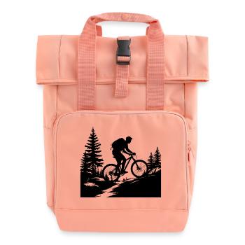 MTB Mountainbike - Rolltop Rucksack mit zwei Griffen - Chintzrosa - Vorne