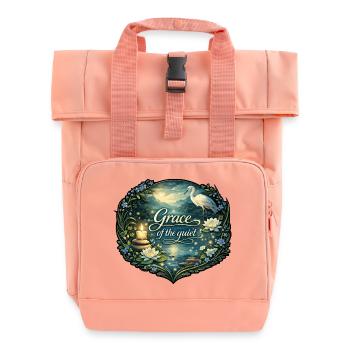 Gnade der Stille - Rolltop Rucksack mit zwei Griffen - Chintzrosa - Vorne