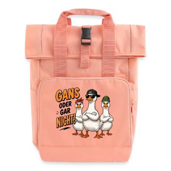  Gans Oder Gar Nicht Lustige Coole Gänse Gang Für - Rolltop Rucksack mit zwei Griffen - Chintzrosa - Vorne