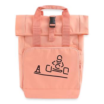cart-fahren - Rolltop Rucksack mit zwei Griffen - Chintzrosa - Vorne