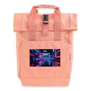 FREQUENCIES LOADED - Roll Top Backpack with Two Handles - chintz rose - Front