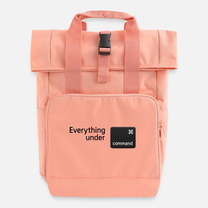 Everything under command - Roll Top Backpack with Two Handles - chintz rose