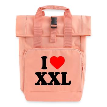 I love xxl - Rolltop Rucksack mit zwei Griffen - Chintzrosa - Vorne