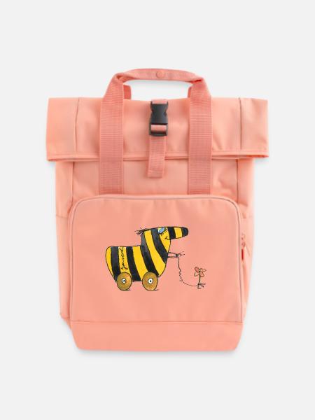 Janosch Tigerente Mit Blume - Rolltop Rucksack mit zwei Griffen - Chintzrosa