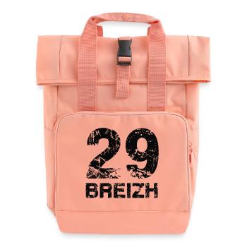 29 Breizh Bretagne - Roll Top Backpack with Two Handles - chintz rose - Front