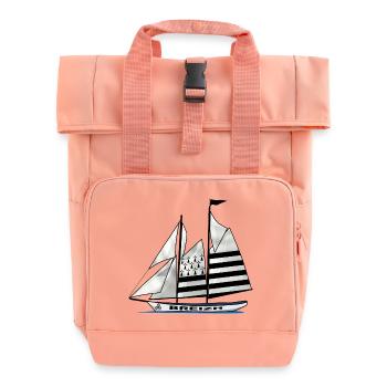 voilier breton - Sac à dos Roll Top à deux anses - rose liberty - Devant