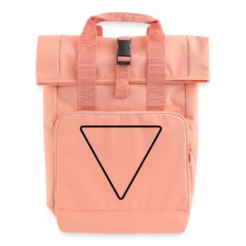 Triangle avec coins arrondis comme panneau d’avertissement - Sac à dos Roll Top à deux anses - rose liberty - Devant