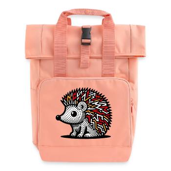 Hedgehog - Roll Top Backpack with Two Handles - chintz rose - Front