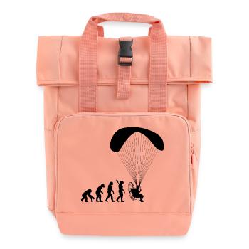 Paramotoring Human Evolution Funny - Roll Top Backpack with Two Handles - chintz rose - Front