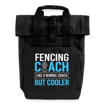 fencing - Roll Top Backpack with Two Handles - black - Front