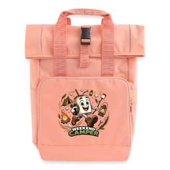 Camping Marshmallow-Marshmallow-Wochenend-Abenteurer - Rolltop Rucksack mit zwei Griffen - Chintzrosa - Vorne