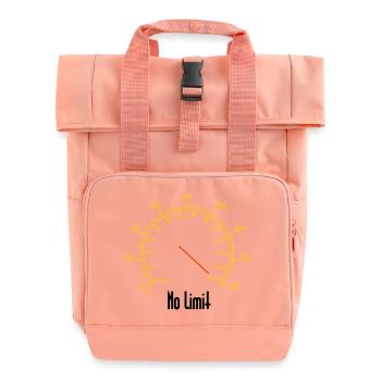 Speedometer, No Limit - Roll Top Backpack with Two Handles - chintz rose - Front