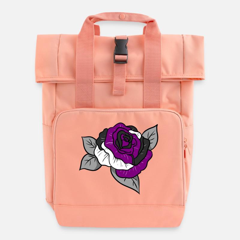 Ace Pride Rose - Roll Top Backpack with Two Handles - chintz rose