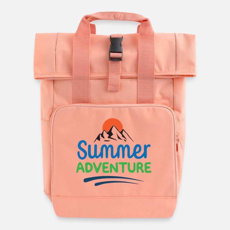Aventure d’été - Sac à dos Roll Top à deux anses - rose liberty