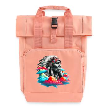 Amérindien Américain - Sac à dos Roll Top à deux anses - rose liberty - Devant