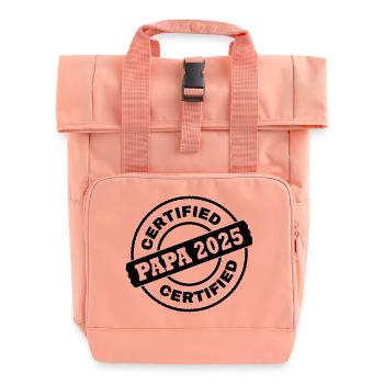 Papa 2025 - Rolltop Rucksack mit zwei Griffen - Chintzrosa - Vorne