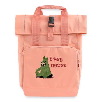 Dead Inside - Roll Top Backpack with Two Handles - chintz rose - Front