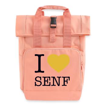 I love Senf - Rolltop Rucksack mit zwei Griffen - Chintzrosa - Vorne