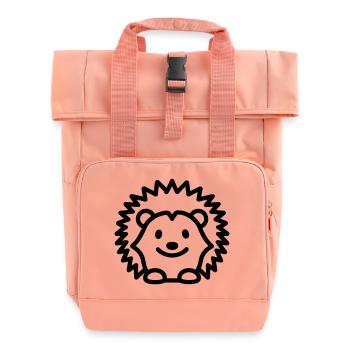 hedgehog - Roll Top Backpack with Two Handles - chintz rose - Front