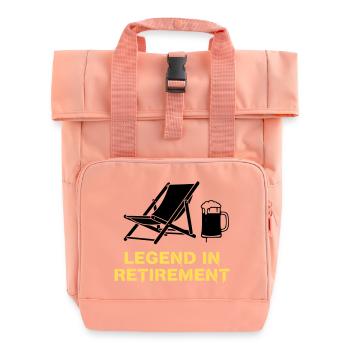 Retired Legend Rente Liegestuhl - Rolltop Rucksack mit zwei Griffen - Chintzrosa - Vorne