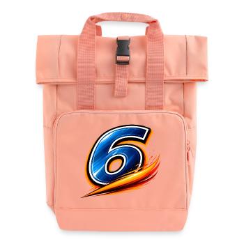 Numéro 6 Maillot de football Milieu de terrain - Sac à dos Roll Top à deux anses - rose liberty - Devant