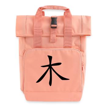 Baum - Kanji - Rolltop Rucksack mit zwei Griffen - Chintzrosa - Vorne