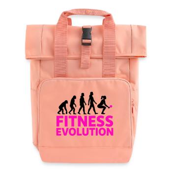 Fitness Evolution Frau Geschenk Cool - Rolltop Rucksack mit zwei Griffen - Chintzrosa - Vorne