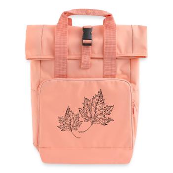 Feuilles - Sac à dos Roll Top à deux anses - rose liberty - Devant